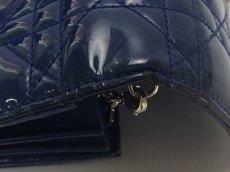 Photo8: Auth Christian Dior Miss Dior Chain Wallet Enamel Blue 8E170480n (8)