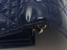 Photo8: Auth Christian Dior Miss Dior Chain Wallet Enamel Blue 8E170480n (8)