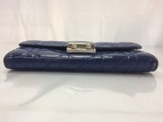 Photo4: Auth Christian Dior Miss Dior Chain Wallet Enamel Blue 8E170480n (4)