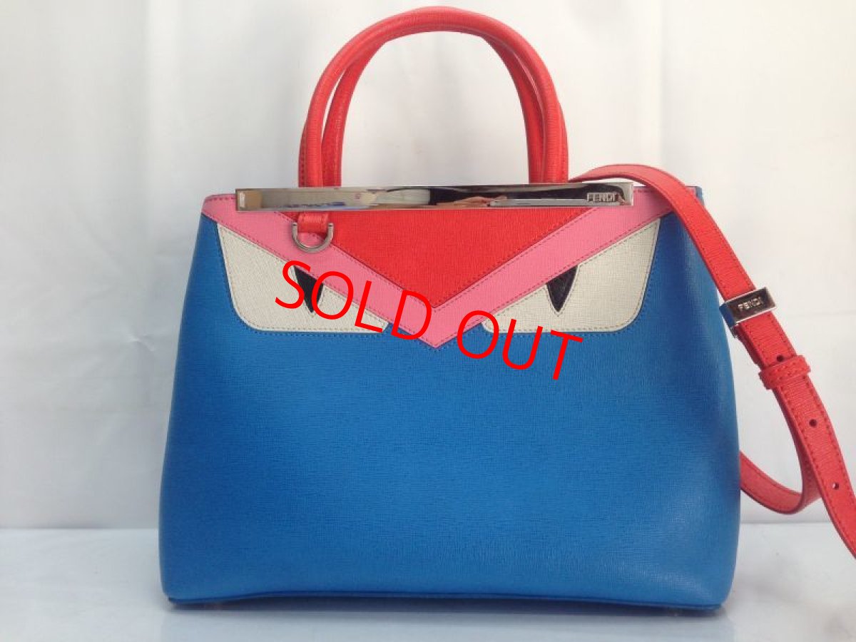 Photo2: Auth Fendi 2 Jours Monster eye 2 Way Shoulder Hand Bag 8E260110r (2)