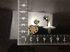 Photo3: AUTH LOUIS VUITTON Monogram Flower & Heart motif Piercing 2 set 8E170350n (3)