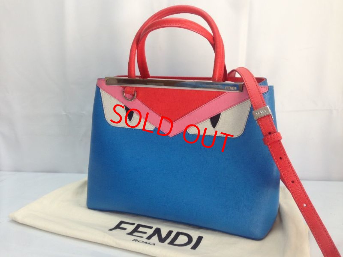 Photo1: Auth Fendi 2 Jours Monster eye 2 Way Shoulder Hand Bag 8E260110r (1)