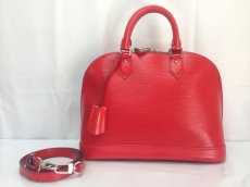 Photo2: Auth Louis Vuitton Epi Alma PM 2 Way Shoulder Hand Bag Red 8E260100m (2)