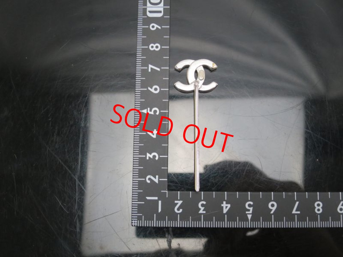 Photo2: Auth CHANEL Hair Clips with Rhinestone Hairpin 8F200560m (2)