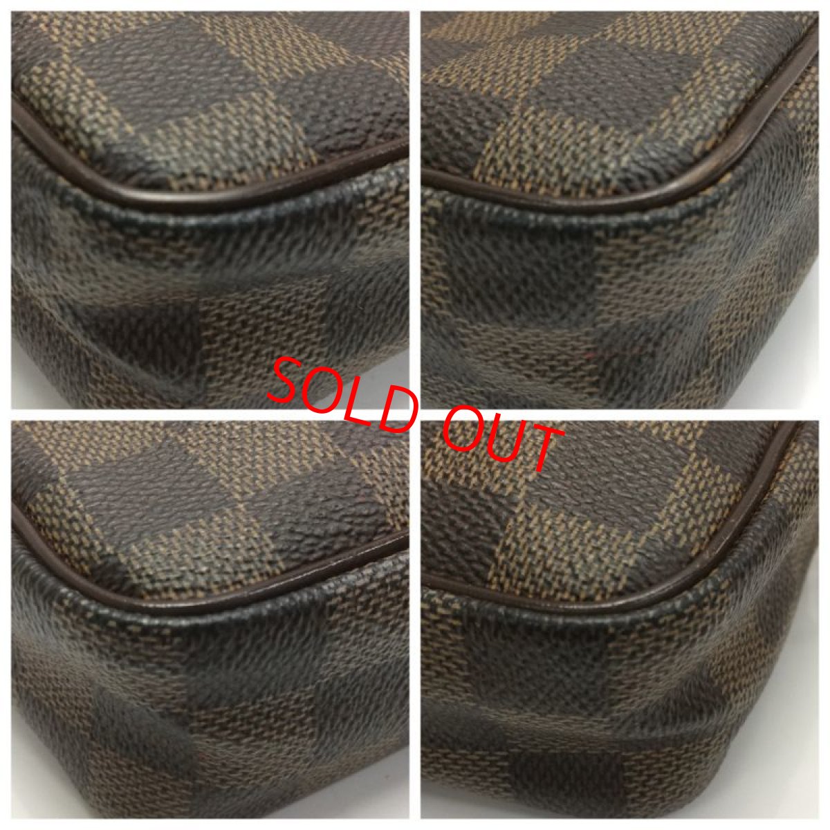 Photo3: Auth Louis Vuitton Damier Ebene  Pochette Macao N61739  Clutch Bag 8F220660m (3)