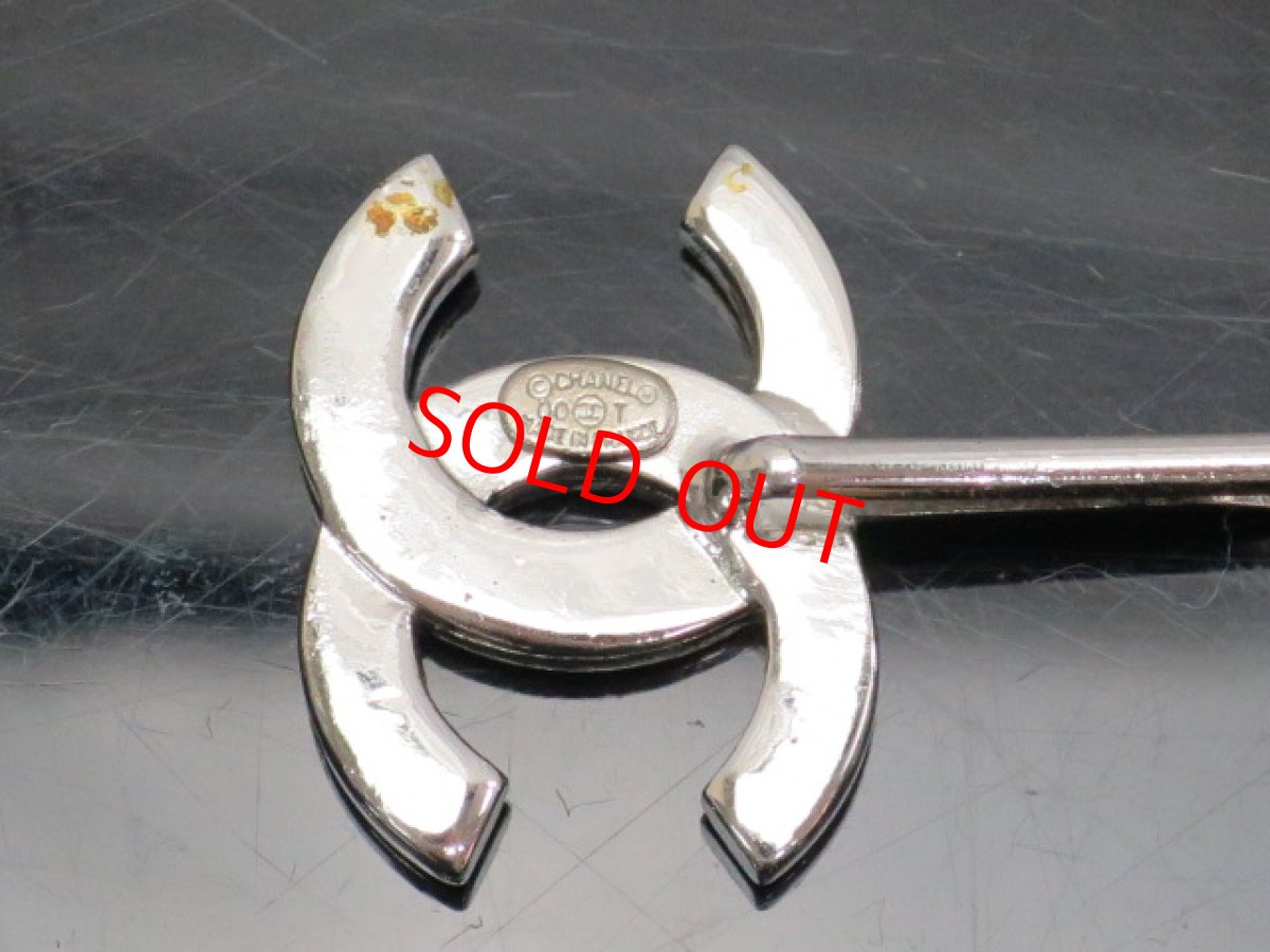 Photo5: Auth CHANEL Hair Clips with Rhinestone Hairpin 8F200560m (5)