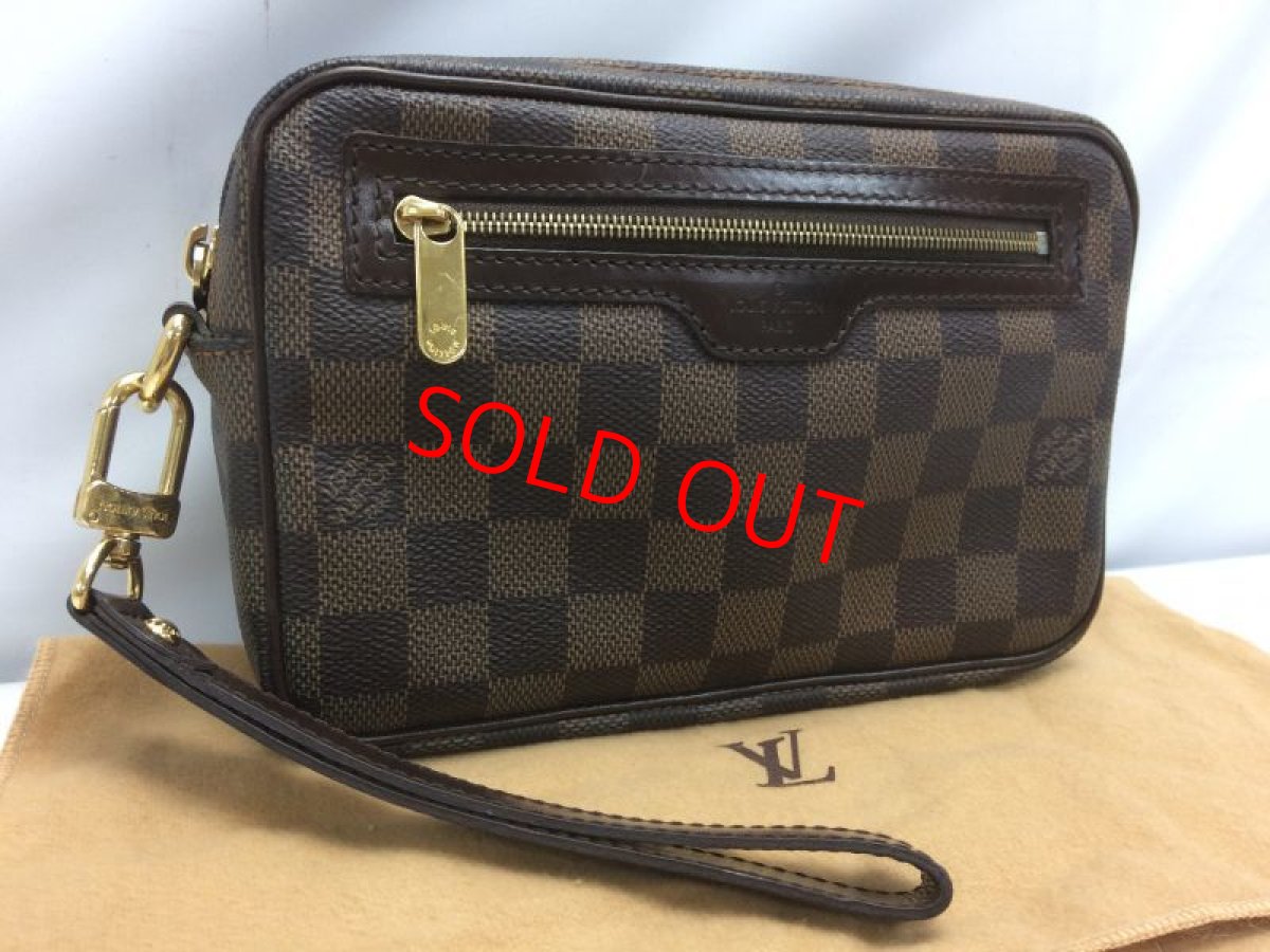 Photo1: Auth Louis Vuitton Damier Ebene  Pochette Macao N61739  Clutch Bag 8F220660m (1)