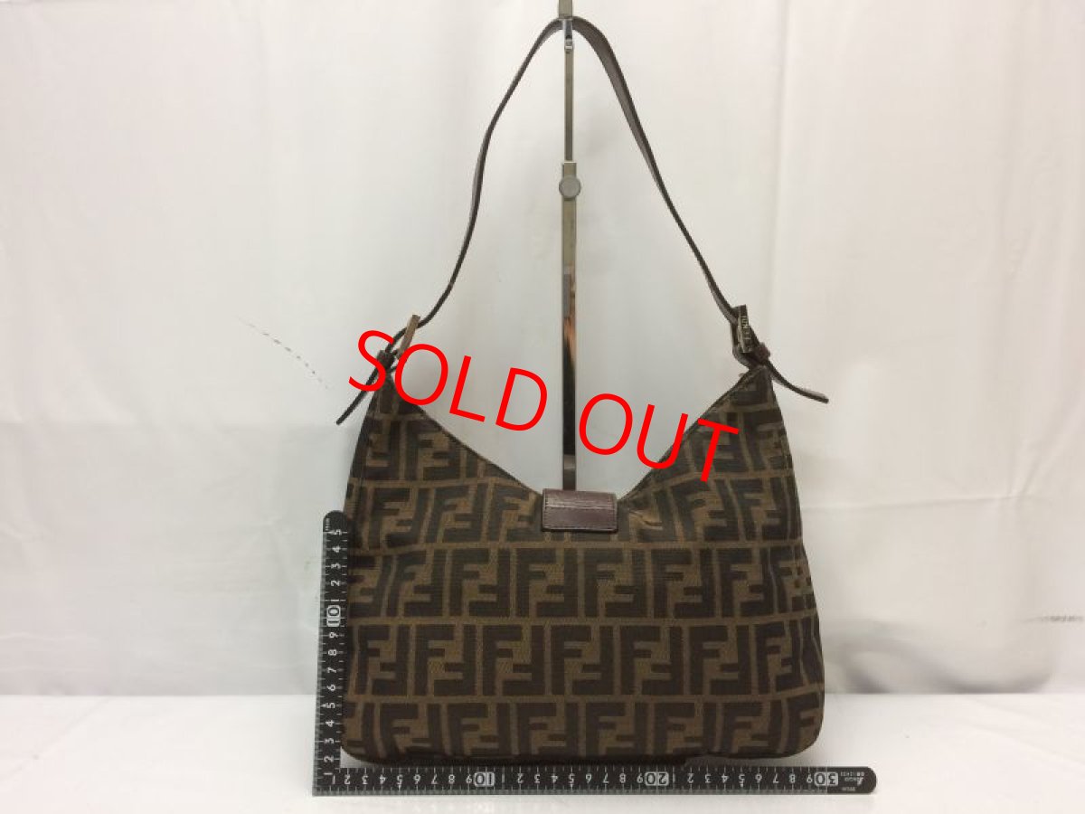 Photo2: Auth FENDI Zucca Pattern Logos Shoulder Bag 8G120130n (2)