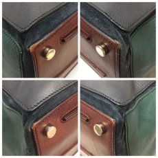Photo4: Auth Yves Saint Laurent Multi Color Leather Hand bag Vintage Rare 8G120200n (4)