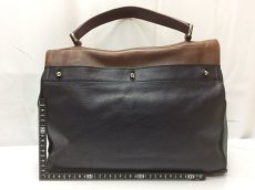 Photo2: Auth Yves Saint Laurent Multi Color Leather Hand bag Vintage Rare 8G120200n (2)