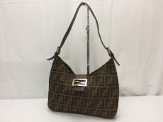 Photo1: Auth FENDI Zucca Pattern Logos Shoulder Bag 8G120130n (1)