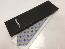 Photo9: Auth CHANEL 100% Seta Soie Silk Necktie made in Italy 8G310110m (9)