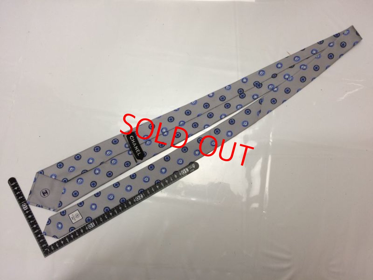 Photo8: Auth CHANEL 100% Seta Soie Silk Necktie made in Italy 8G310110m (8)