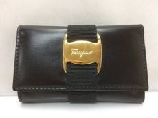 Photo2: Auth Salvatore Ferragamo Black Key Case 6 Rings 8G310150m (2)