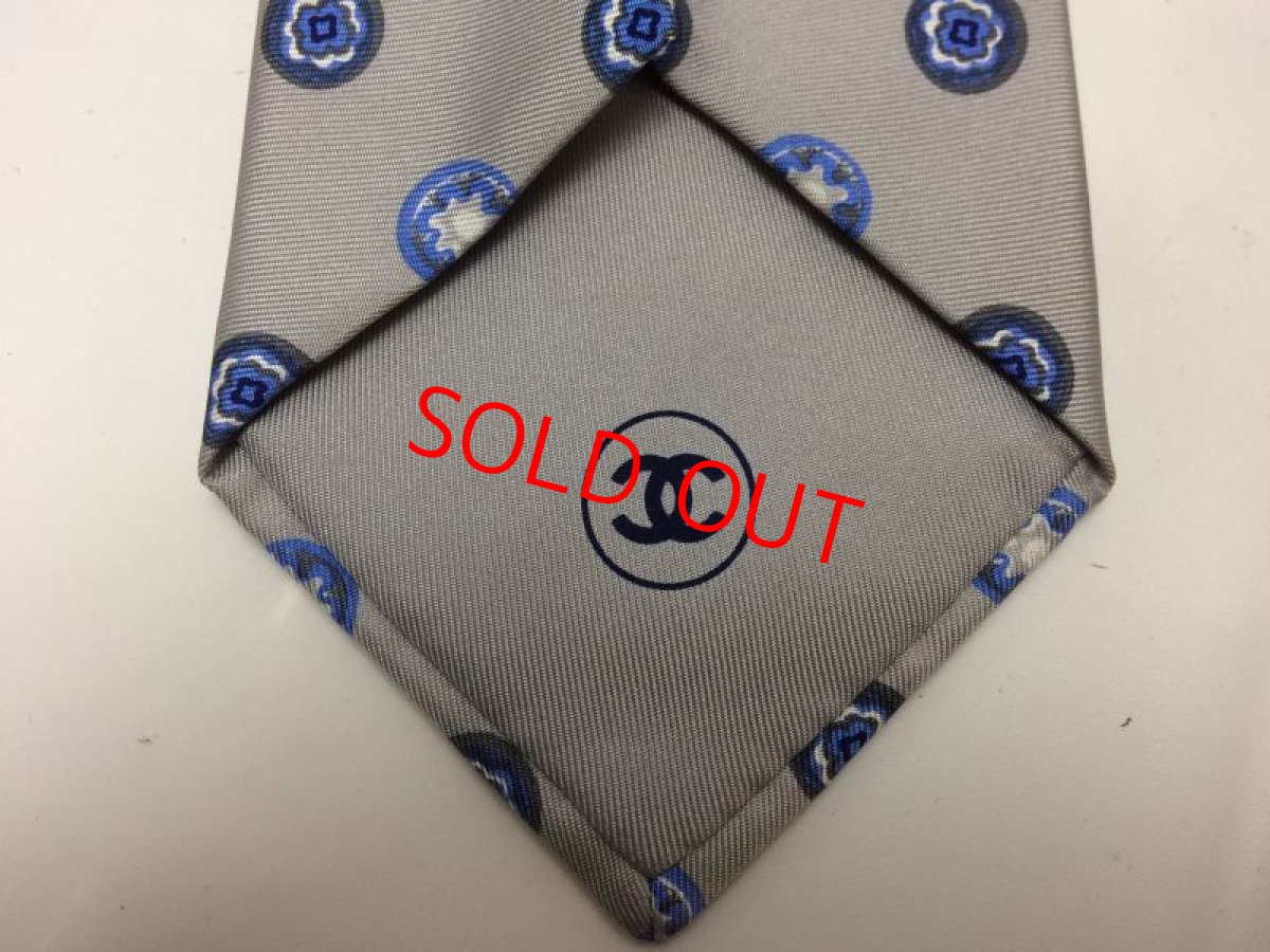 Photo6: Auth CHANEL 100% Seta Soie Silk Necktie made in Italy 8G310110m (6)