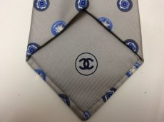 Photo6: Auth CHANEL 100% Seta Soie Silk Necktie made in Italy 8G310110m (6)