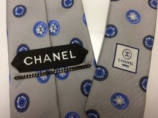 Photo5: Auth CHANEL 100% Seta Soie Silk Necktie made in Italy 8G310110m (5)