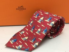 Photo1: Auth Hermes Paris 100% Silk Necktie 7489 IA 8H090030n (1)