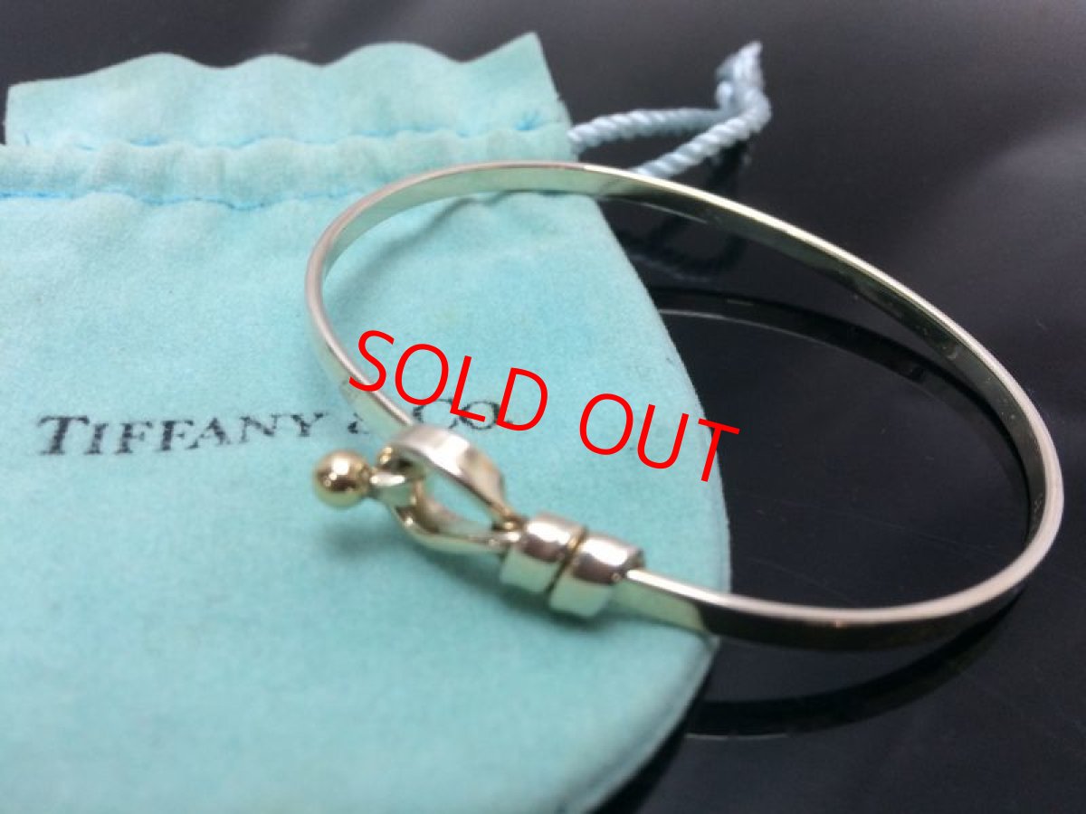 Photo1: Auth TIFFANY & Co. 925 Silver 750 Gold bracelet 8H220950n (1)