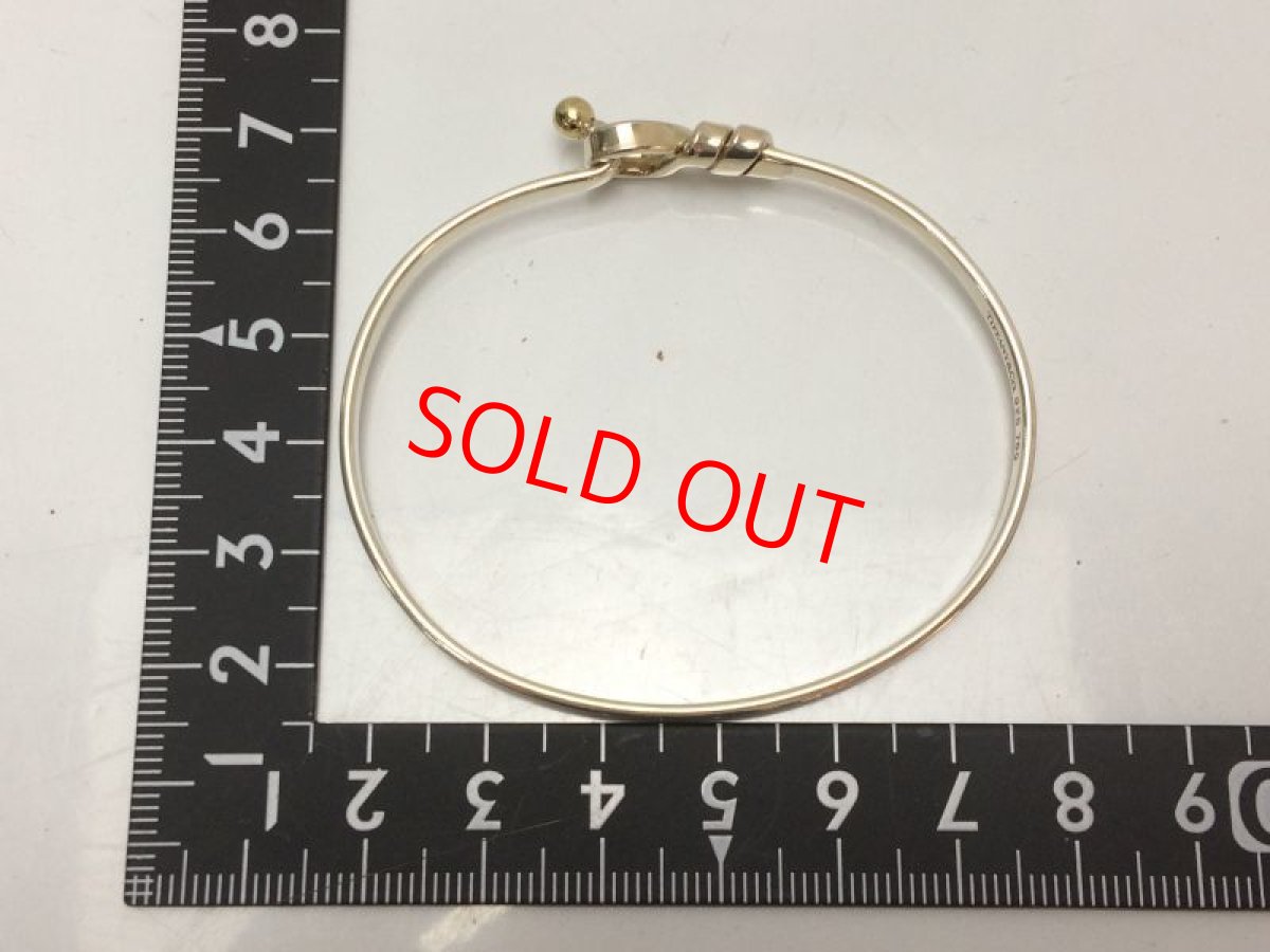 Photo3: Auth TIFFANY & Co. 925 Silver 750 Gold bracelet 8H220950n (3)