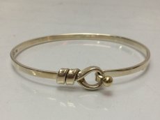 Photo4: Auth TIFFANY & Co. 925 Silver 750 Gold bracelet 8H220950n (4)