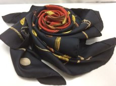 Photo1: Auth Hermes Cannes & Pommeaux Scarf 100% Silk Made in France 8H220150m (1)