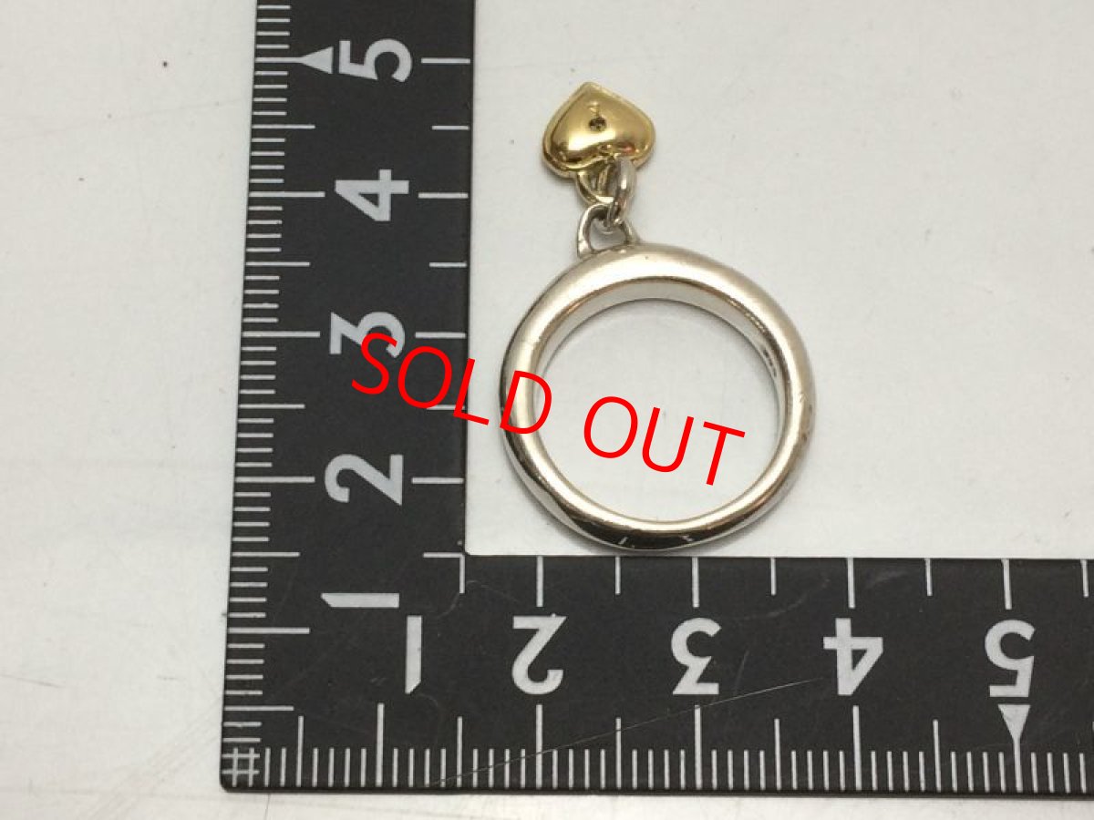Photo3: Auth TIFFANY & Co. 925 Silver 750 Gold Heart motif Ring US size 5.25 8H220940n (3)