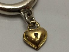 Photo6: Auth TIFFANY & Co. 925 Silver 750 Gold Heart motif Ring US size 5.25 8H220940n (6)