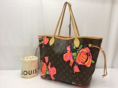 Photo1: Auth LOUIS VUITTON monogram Rose Neverfull  MM Shoulder bag 8i050060n (1)