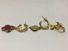 Photo4: Auth Louis Vuitton Sweet Monogram Gold set of Three Brass Hoop Earring 8i180370n (4)