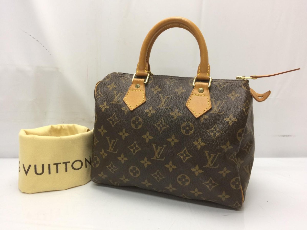 Photo1: Auth LOUIS VUITTON Monogram Speedy 25 Hand Bag 8J310990F (1)