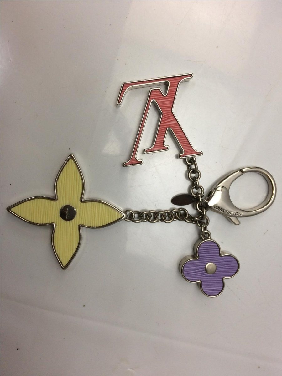 Photo2: Auth LOUIS VUITTON Fleur de Monogram Bag Charm Key Ring 8J310810m (2)