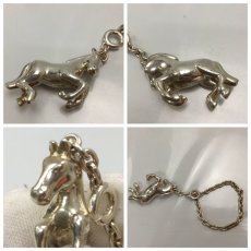 Photo5: Auth Hermes Starling Silver 925 Horse motif bag charm Chain 8K270190n (5)