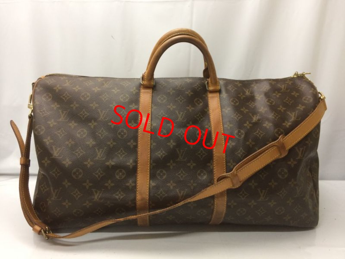 Photo1: Auth LOUIS VUITTON Monogram Keepall Bandouliere 60 Travel Hand bag 8L170170n (1)