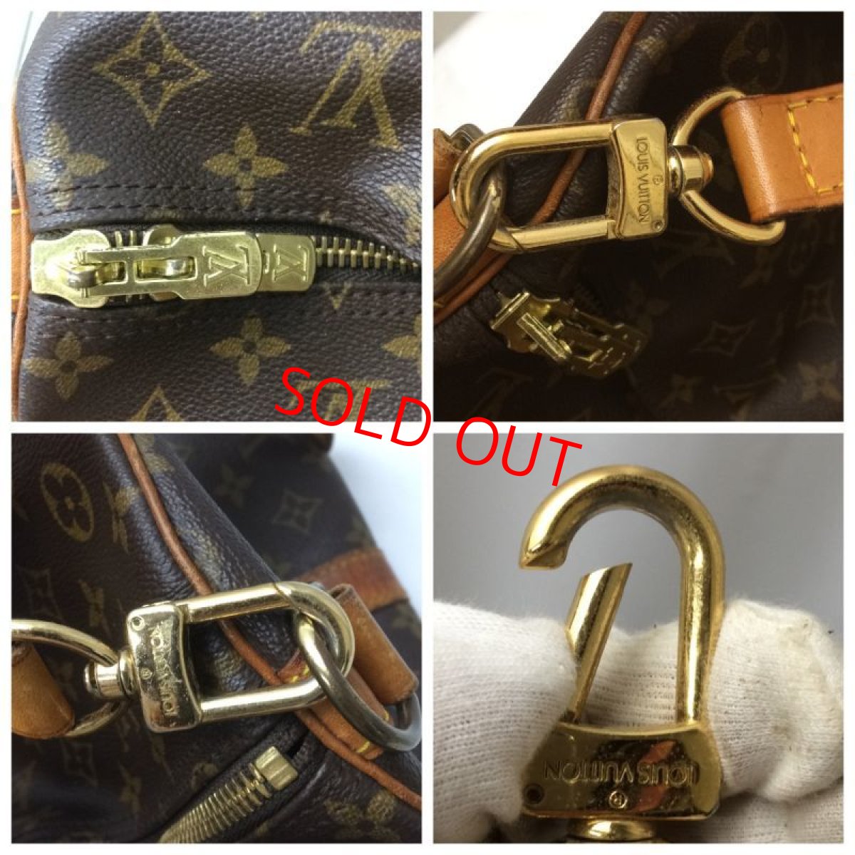 Photo10: Auth LOUIS VUITTON Monogram Keepall Bandouliere 60 Travel Hand bag 8L170170n (10)