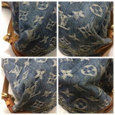 Photo4: Auth Louis Vuitton Monogram Denim Neo Cabby MM 2 Way hand bag M95349  9A090070n (4)