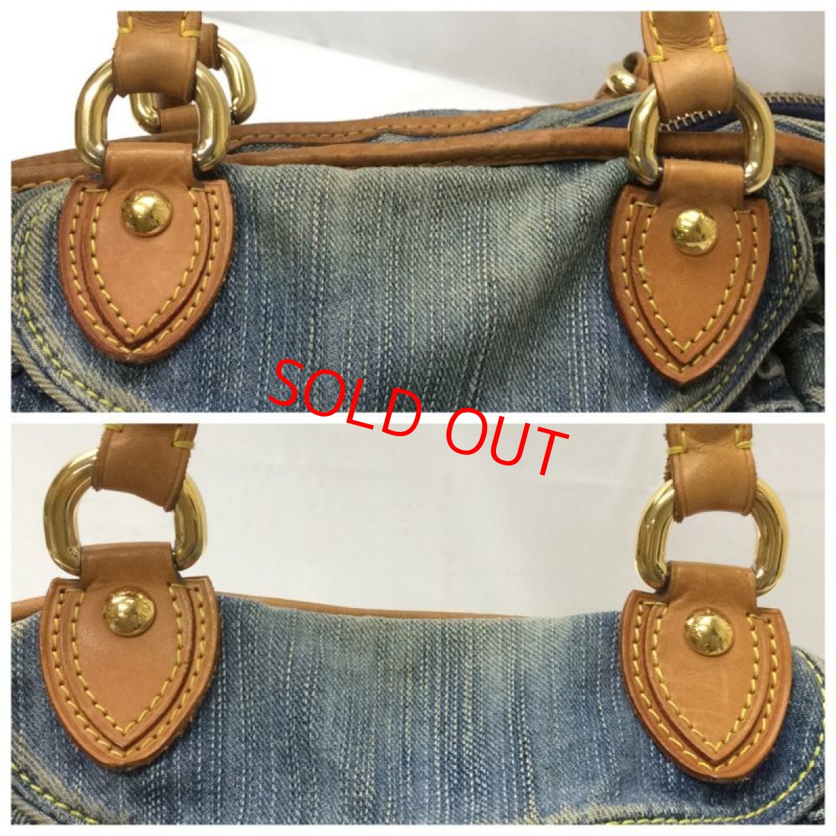 Photo11: Auth Louis Vuitton Monogram Denim Neo Cabby MM 2 Way hand bag M95349  9A090070n (11)