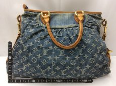 Photo2: Auth Louis Vuitton Monogram Denim Neo Cabby MM 2 Way hand bag M95349  9A090070n (2)