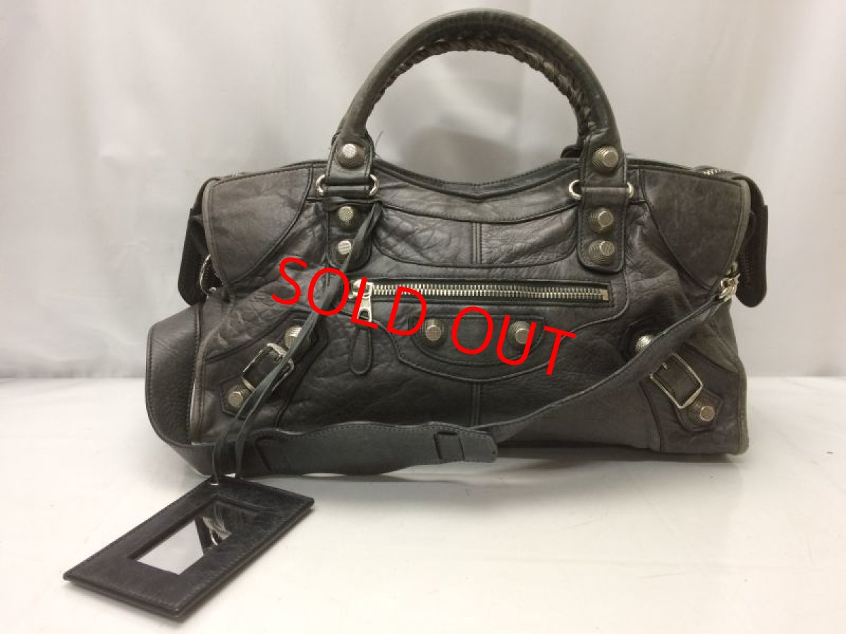 Photo1: Auth BALENCIAGA Leather 2 way Shoulder Hand Bag 9A220220n (1)