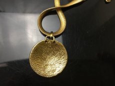 Photo7: Auth Yves Saint Laurent Gold tone Pendant Necklace with box 9C060120n (7)