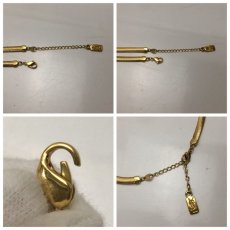 Photo3: Auth Yves Saint Laurent Gold tone Pendant Necklace with box 9C060120n (3)