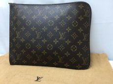 Photo1:  Auth Louis Vuitton Monogram Posh Document Clutch Bag Vintage 9C060110n (1)