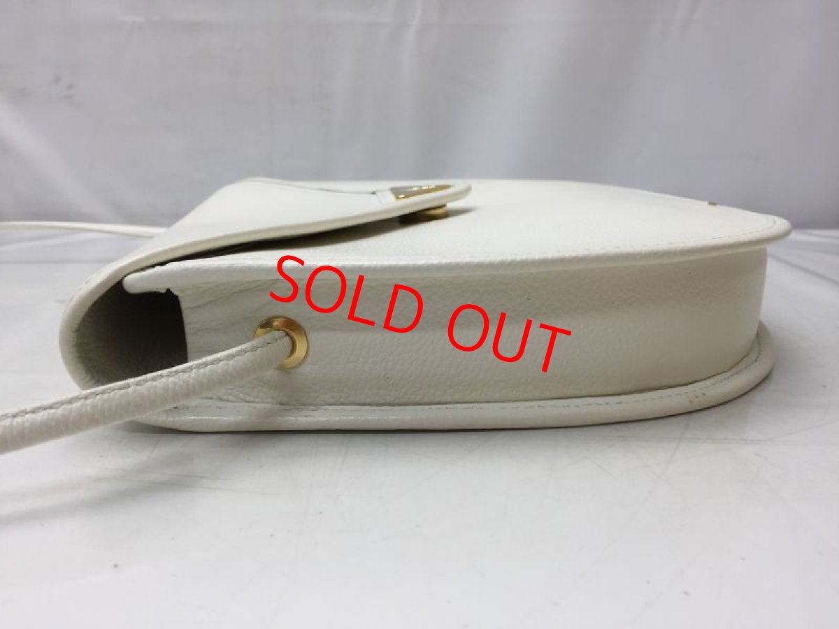 Photo3: Auth Yves Saint Laurent leather Shoulder Bag White 9C131140ma (3)