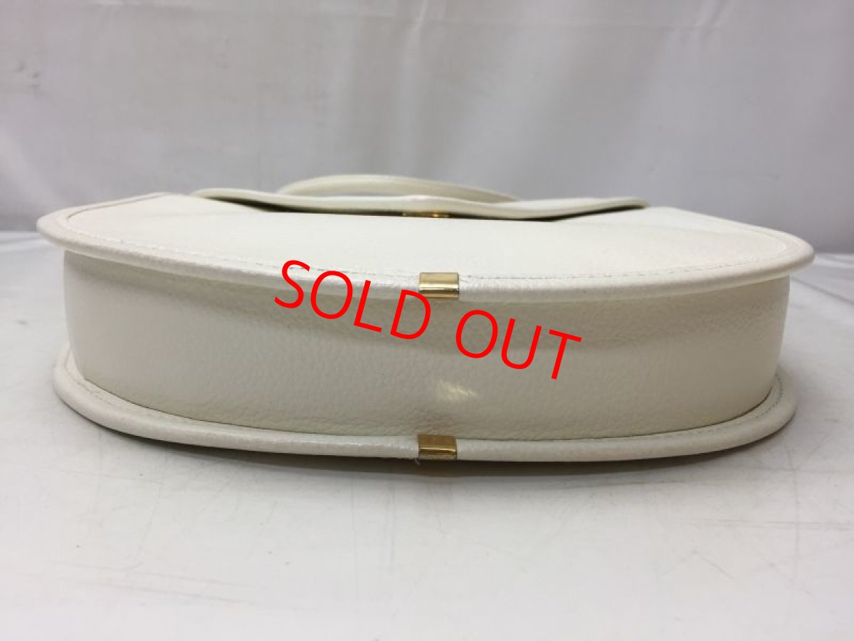 Photo4: Auth Yves Saint Laurent leather Shoulder Bag White 9C131140ma (4)