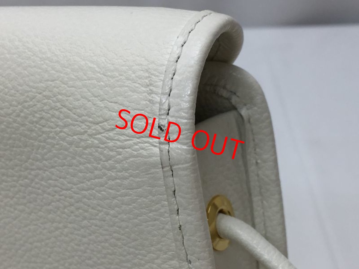 Photo10: Auth Yves Saint Laurent leather Shoulder Bag White 9C131140ma (10)