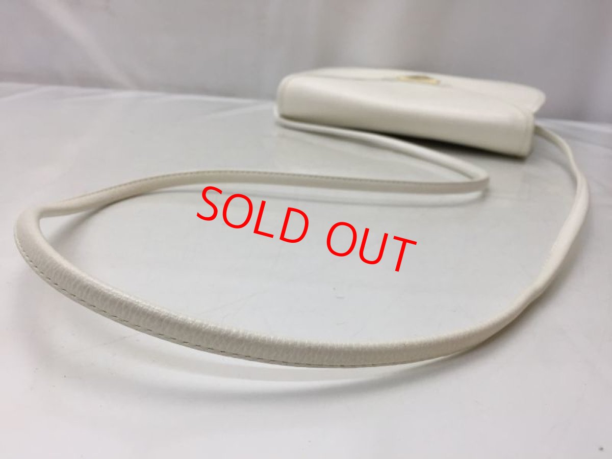 Photo6: Auth Yves Saint Laurent leather Shoulder Bag White 9C131140ma (6)