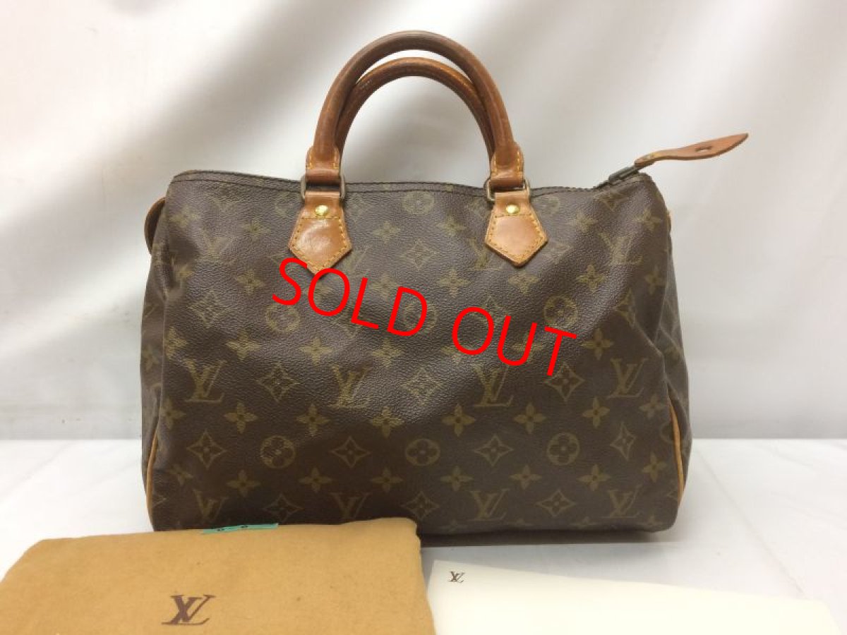 Photo1:  Auth LOUIS VUITTON Monogram Speedy 30 Hand bag 9C260290n (1)