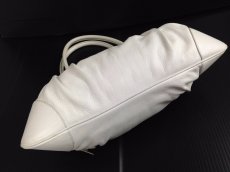 Photo5: Auth SALVATORE FERRAGAMO Gancini White Leather Shoulder Bag 5E112550# (5)