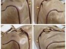 Photo8: Auth miu miu Leather 2 Way Shoulder Bag Tote Handbag  Beige 5i090660p (8)