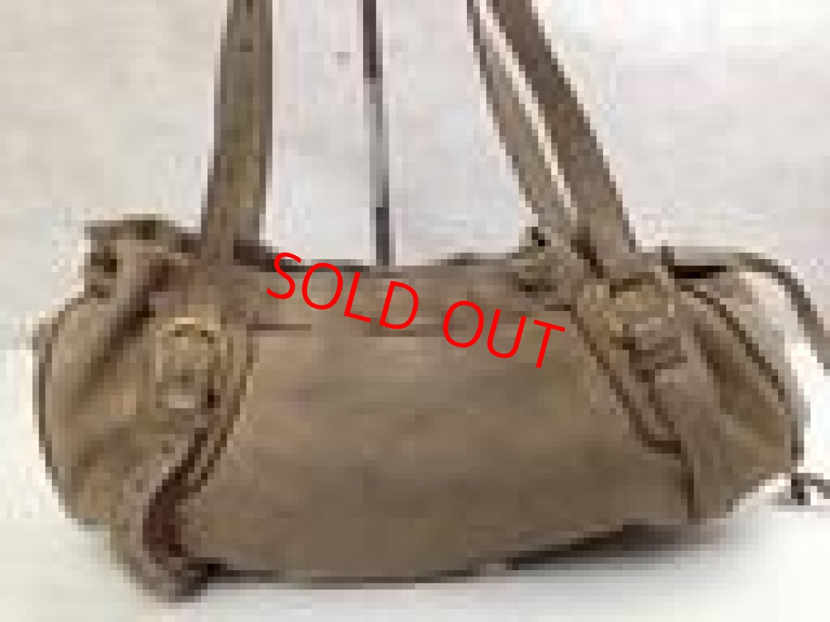 Photo2: Auth miu miu Shoulder Tote Bag Beige Suede 5I150960# (2)